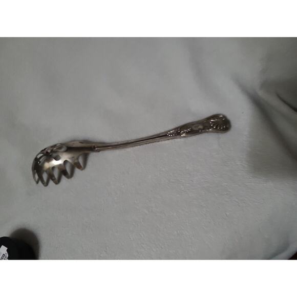 Silverplated Rogers Pasta Spaghetti Serving Spoon 11" Italy Spike Shell - Picture 5 of 8